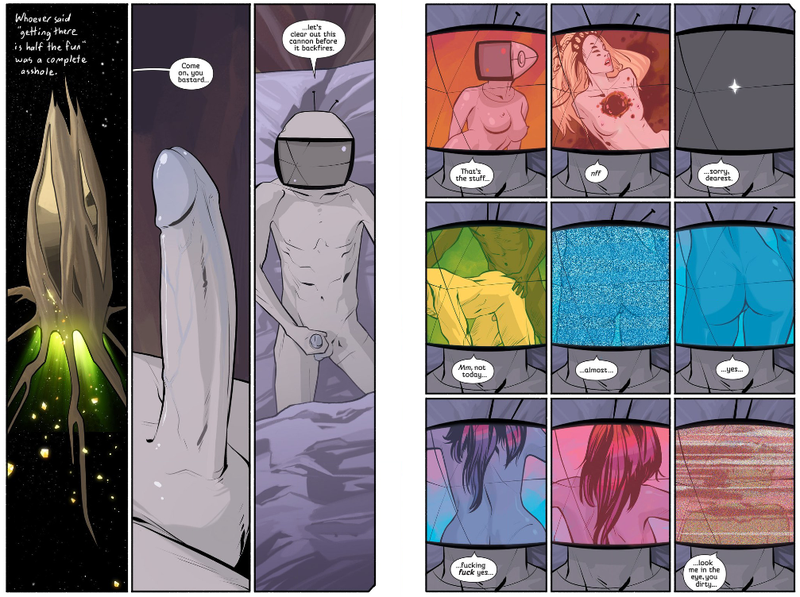 Illustration for article titled Saga Is the Best Comic in the Universe Because It Shows You How Evil Robots Jack Off
